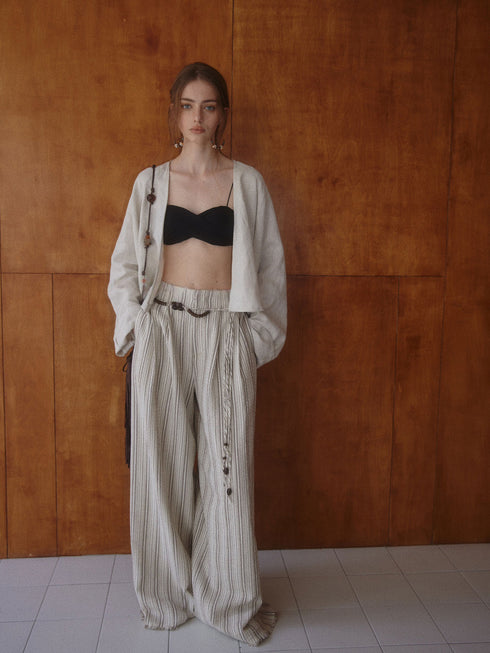 Eren Striped Linen Pants